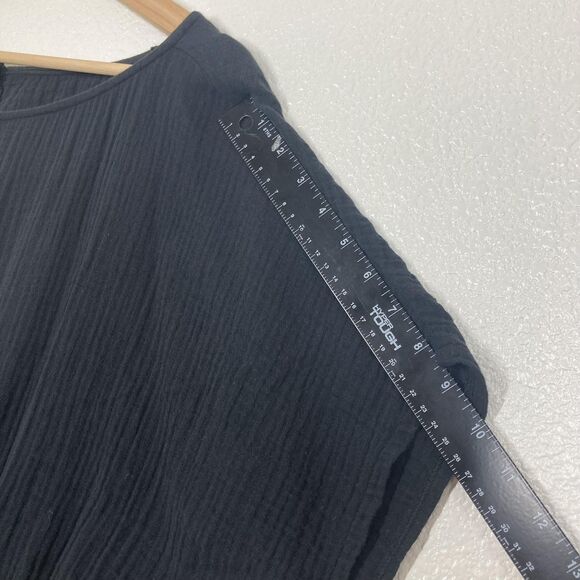 Z SUPPLY Jumpsuit Womens Medium Black Crinkle Gauze Elastic Waist ZP222233S - Picture 8 of 16